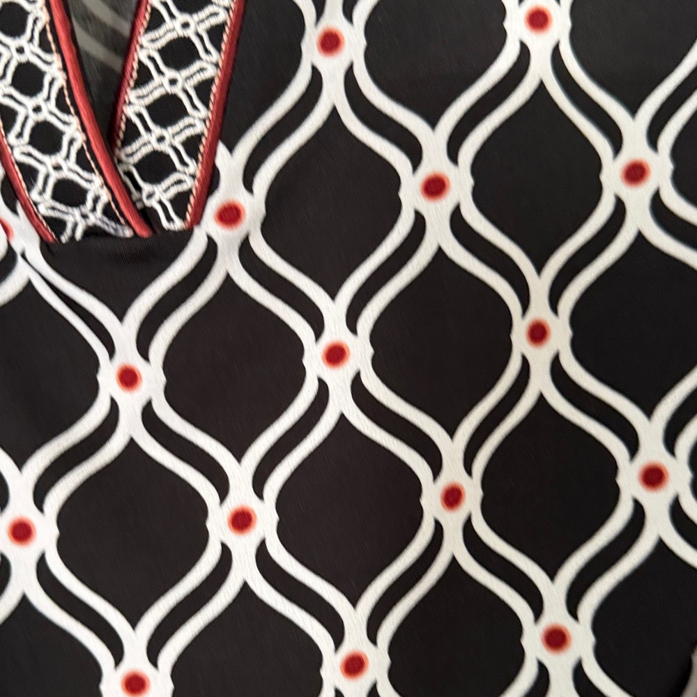 White House black market black  and White Geometric Pattern Dress - Picture 3 of 6